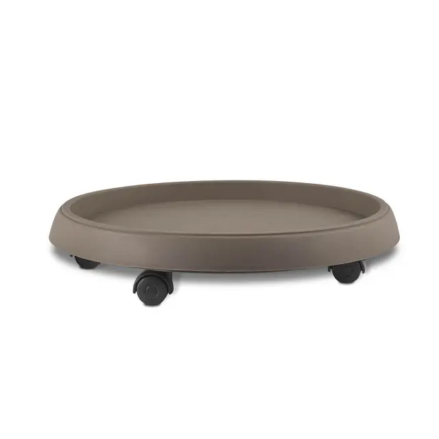 Πιάτο Γλάστρας Με Ρόδες Spicy Brown 35cm