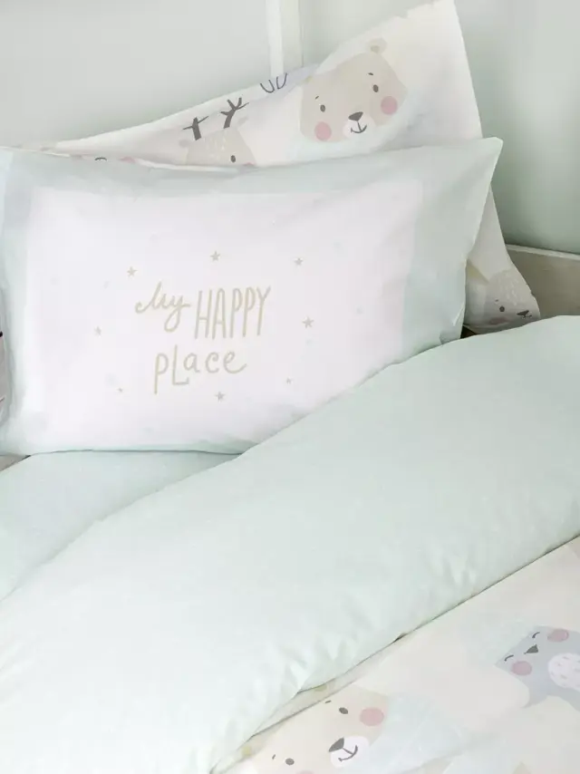 Ζεύγος Μαξιλαροθήκες 52x72 Nima Happy Place Multicolor 100% βαμβακερό