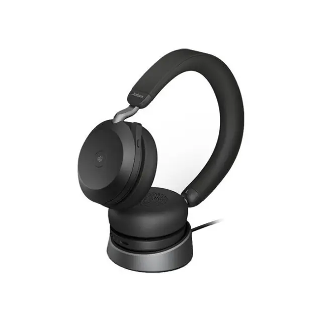Jabra Headset Evolve2 75 UC Stereo Wireless With Charging Stand Link380c (27599-989-899) 3