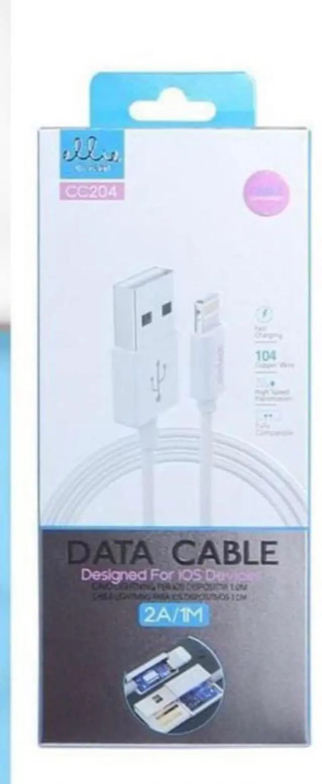 Καλώδιο USB to Lightning Ellietech CC204 Άσπρο 1 Μέτρο