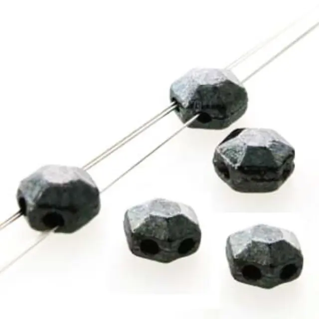 Χάντρα Honeycomb Jewel 6mm - Jet Hematite (Gunmetal) ~30τεμ