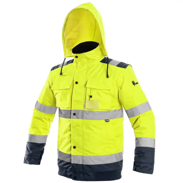 Αδιάβροχο Ανακλαστικό Μπουφάν 2 σε 1 CXS Luton yellow/blue - 2XL