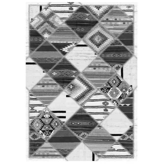 Χαλί σαλονιού Ethnic με Κροσια Josiane γκρι 160x230 εκ.