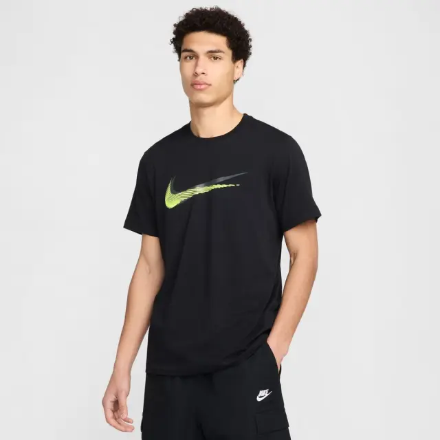 Nike Sportswear Swoosh T-Shirt (HQ8092-010) - Μαύρο - S