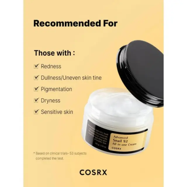 Cosrx Advanced Snail 92 All in One 24ωρη Κρέμα Προσώπου Ημέρας για Ενυδάτωση, Ανάπλαση & Ρύθμιση Λιπαρότητας με Έκκριμα Σαλιγκαριού 100ml 2