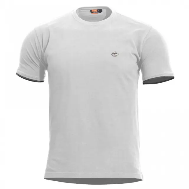 Pentagon Levantes Crewneck Stripes Shirt-Μπλουζάκι 100% Βαμβακερό για Υπηρεσιακή-Καθημερινή Χρήση - 00-White-Λευκό