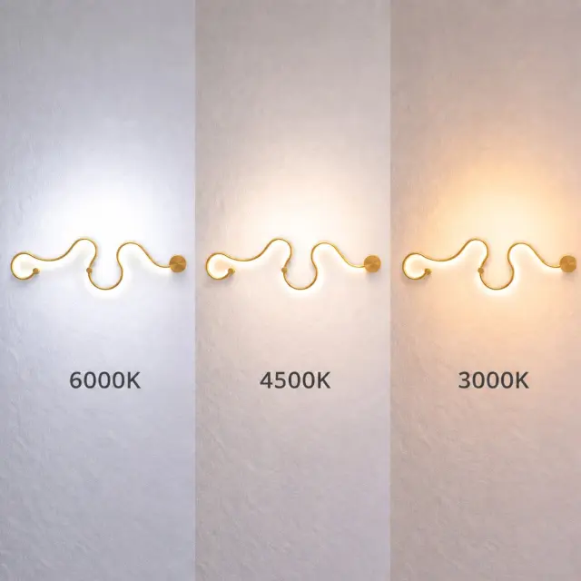 VenCore Nexora Gold - Μοντέρνο Επιτοίχιο Φωτιστικό Απλίκα LED 38W Χρυσό Αλουμίνιο με Ρυθμιζόμενο CCT Λευκό - Ημέρας - Θερμό - Χειρισμός CCT μέσω Διακόπτη On-Off - Μ120 x Π33 x Υ6cm (6093-20079) 3