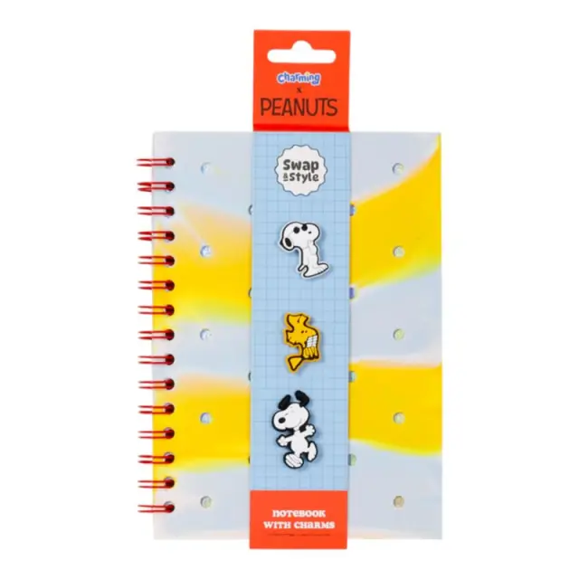 Puckator Σημειωματάριο 80φ Α5 / Peanuts Notebook with Charms: Snoopy & Woodstock