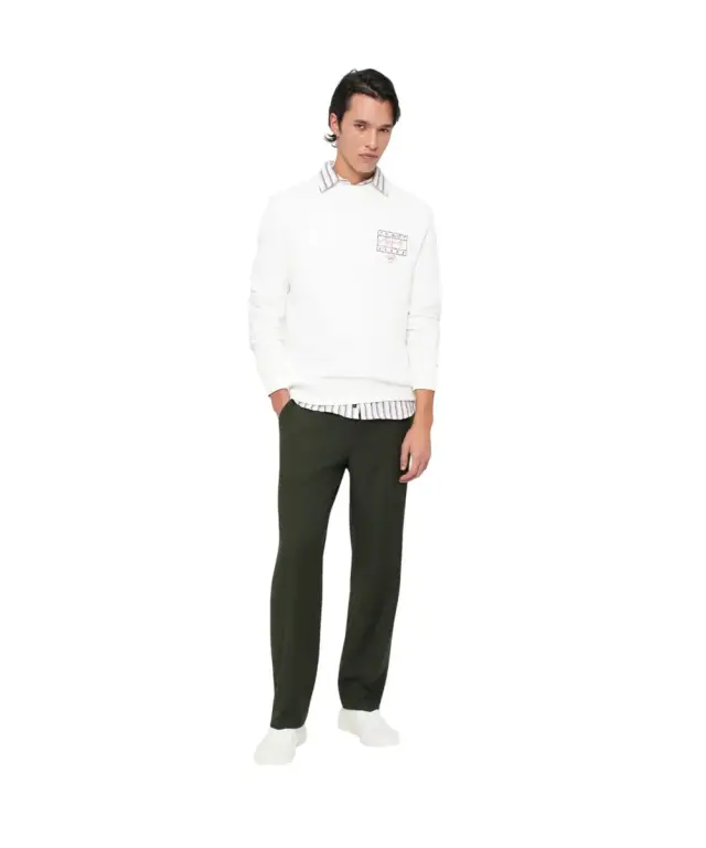 Tommy Hilfiger - Ανδρικό Φούτερ Tjm Entry Dna Play Regular Fit DM0DM22366-YBL Λευκό 2