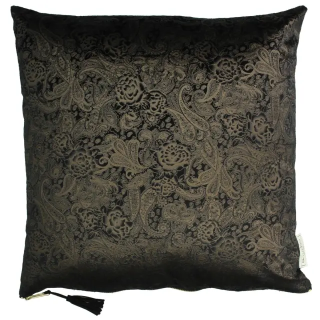 Μαξιλάρι Paisley Μαύρο Βελούδο 45x45cm