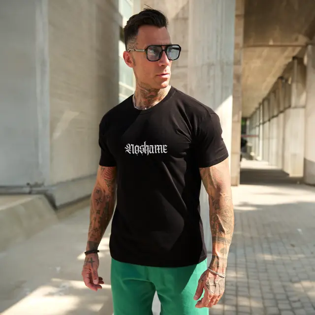 T-shirt Noshame® Μαύρο με τύπωμα - 142504 - XXL