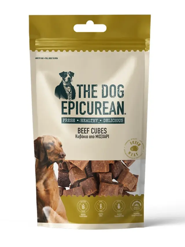 The Dog Epicurian Beef Cubes Λιχουδιές για Σκύλους 100gr Μονόχρωμο