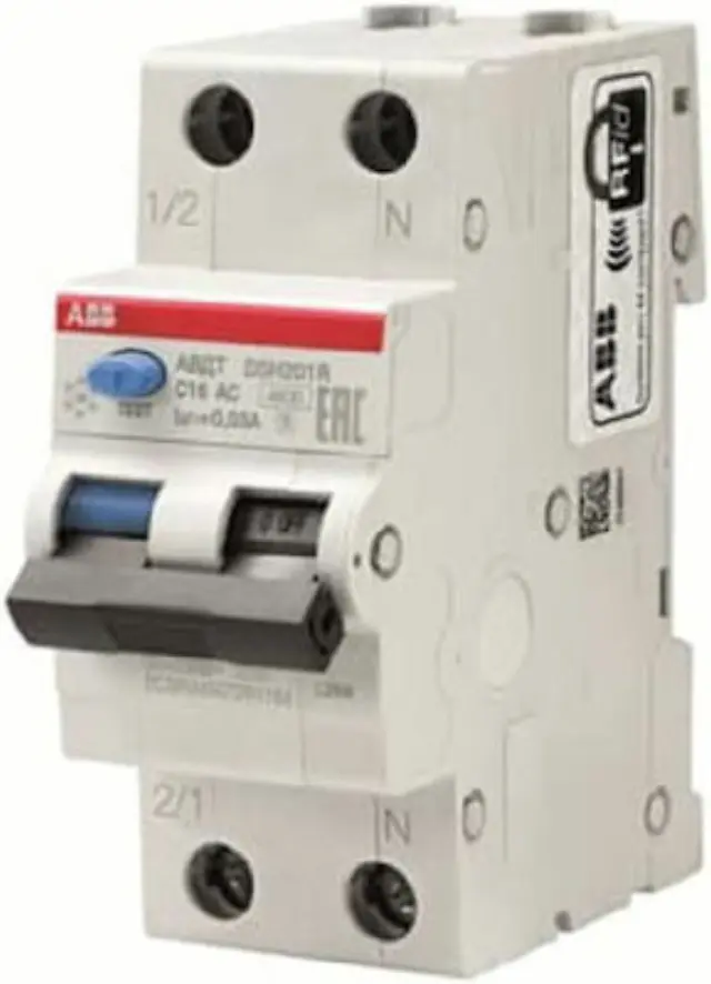 Διακόπτης διαρροής με ασφάλεια DSH201 C25 AC30 ABB 704063