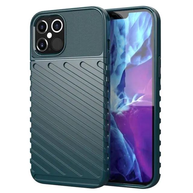 Thunder Back Cover Cover Θήκη Σιλικόνης για το iPhone 12 Pro Max - Πράσινο (9111201909052)