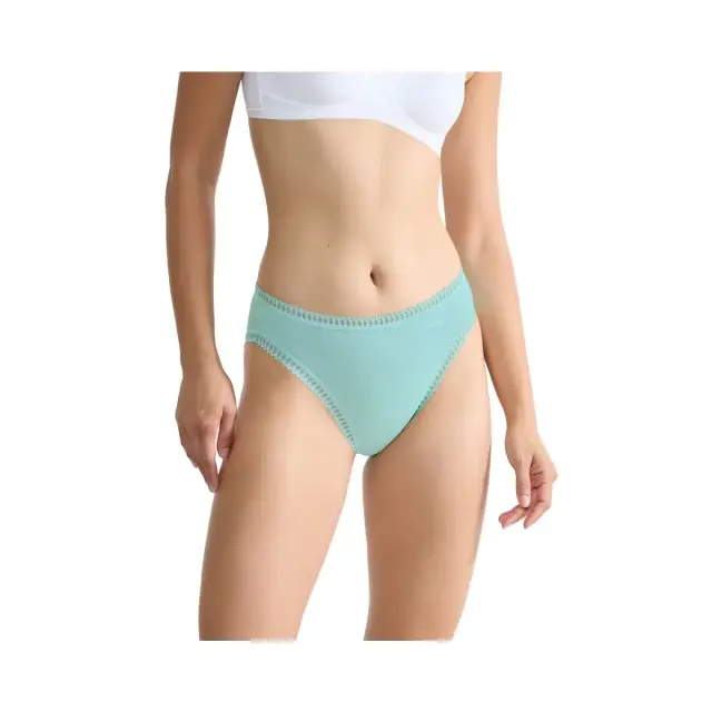 Sloggi Γυναικείο Slip GO Crush High Leg - Τριπλό Πακέτο, Χρώμα Mint-Petrol-Mint Print - S 2