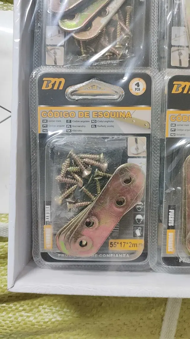 Σύνδεσμοι επίπλων ίσιοι - 76*18*2 - Σετ 12 πακέτα των 4 τεμαχίων - 206081 2