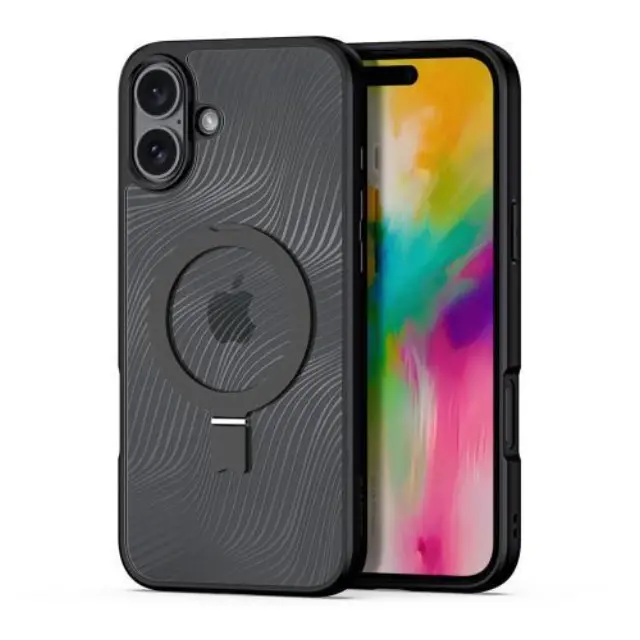 Θήκη TPU & PC Dux Ducis Apple iPhone 16 Magnetic MagSafe με Stand Aimo Μαύρο N65791