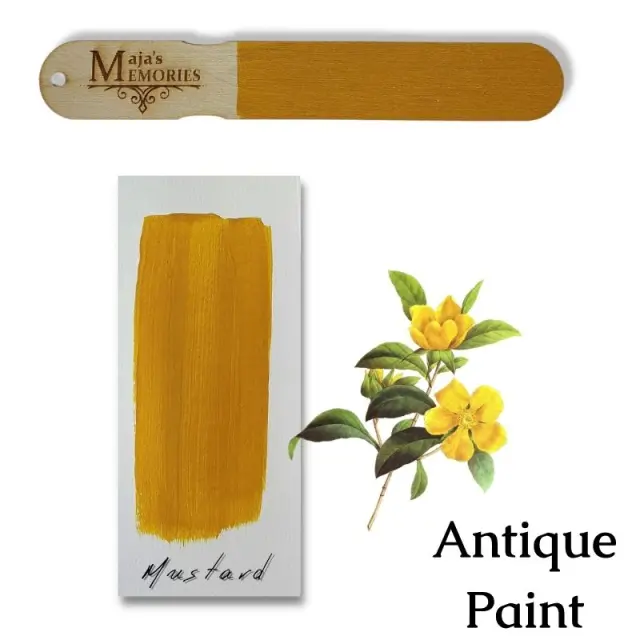 Χρώμα-εφέ πατίνας Antique Paint Maja's Memories, 150ml, Mustard