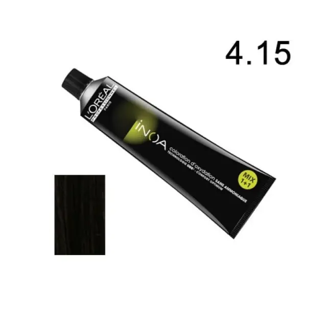 Loreal Inoa Βαφή 4,15 Καστανό Σαντρέ Ακαζού 60ml 2