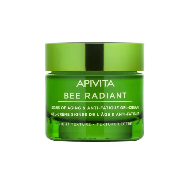 APIVITA Bee Radiant Peony & Patented Propolis Light Texture, Αντιγηραντική Κρέμα Προσώπου Ελαφριάς Υφής για Λαμπερή & Ξεκούραστη Επιδερμίδα 50ml