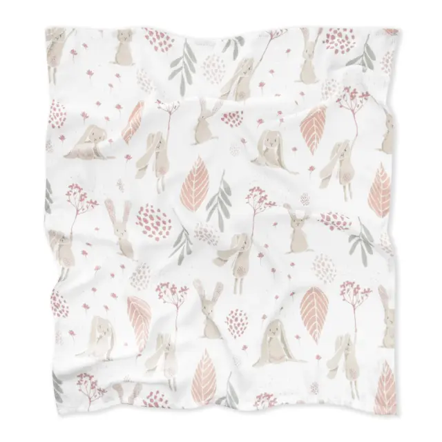 Πάνα Μουσελίνα από Μπαμπού 75x75cm Bunny New Colors 5902837499314