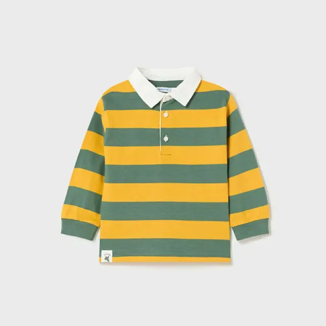 Baby 6 μηνών έως 4 ετών Πόλο ρίγες Better Cotton miel-menta - 12M