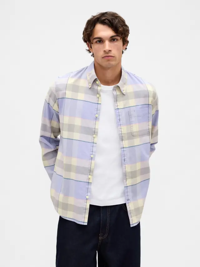 Μοβ Oxford Πουκάμισο σε Standard Fit ORCHID