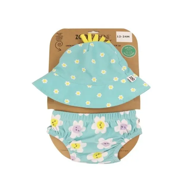 Σετ UV Μαγιό και Καπέλο Daisy (12-24 μηνών) - Zoocchini