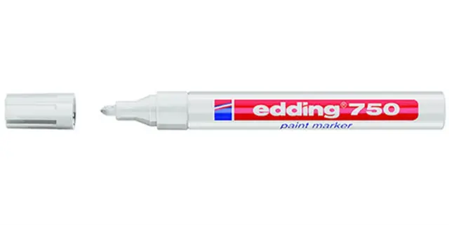 Μαρκαδόρος Λαδιού Ανεξίτηλος Edding 750 Λευκός 2-4mm (Edding)