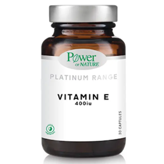 Power Of Nature Platinum Range Vitamin E Βιταμίνη για Αντιοξειδωτικό 400iu 30 κάψουλες