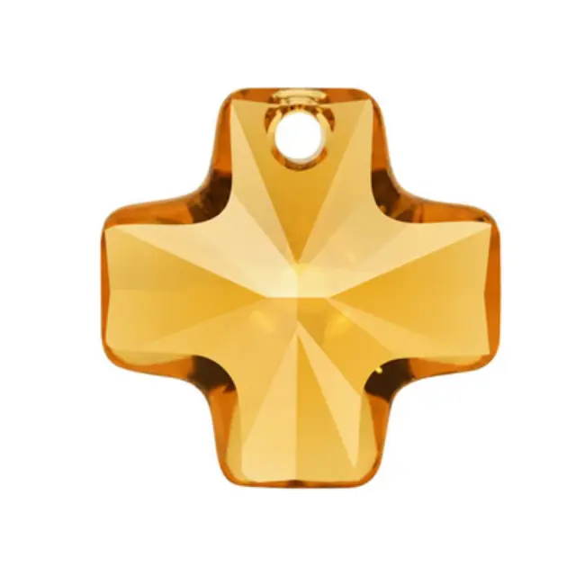 Swarovski 6866 Cross Pendant Topaz 20mm - 1τεμ