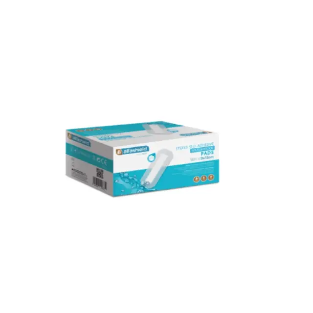 ALFASHIELD Self-Adhesive Waterproof Pads Αποστειρωμένα Αυτοκόλλητα Επιθέματα (9cmx15cm), 50τεμ