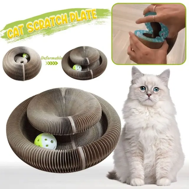 Παιχνίδι γάτας στρογγυλή ξύστρα - Cat scratching board Z699414