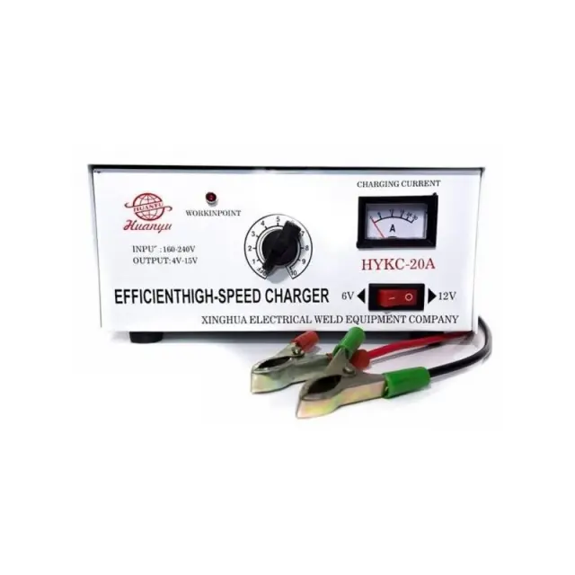 Αυτόματος φορτιστής μπαταρίας 6V + 12V 20Α Αυτοκινήτου + Μηχανής - HYKC-20A