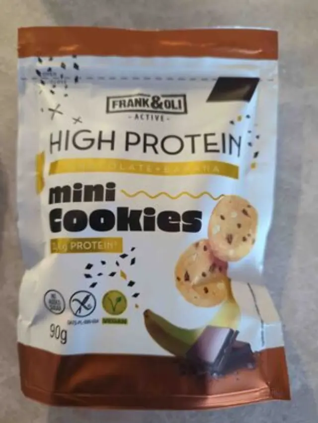 High Protein Mini Cookies Μπανάνα & Σοκολάτα – Frank & Oli – 90g 5900316552871