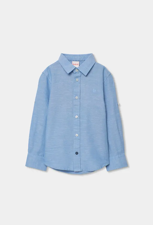 Boboli Linen πουκάμισο μακρυμάνικο για αγόρι 873019-2583 - 10