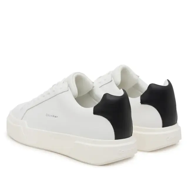 Ανδρικά Δερμάτινα Sneakers Calvin Klein YM0YM01344-01W Λευκά Άσπρο - 41 3