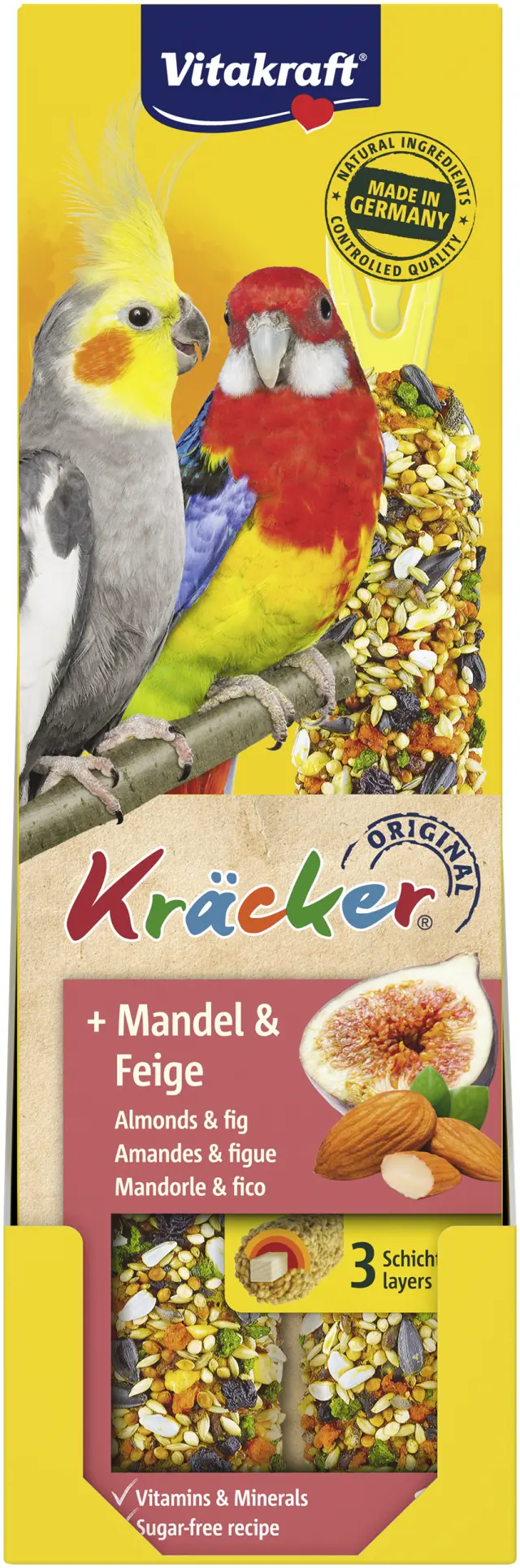 Vitakraft - KrAcker almond and fig, for parakeets - Pet Supplies