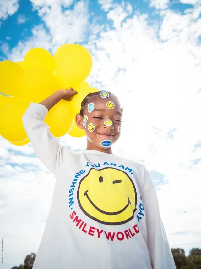 Παιδική Μπλούζα για Αγόρια Smiley Day ΛΕΥΚΟ 2