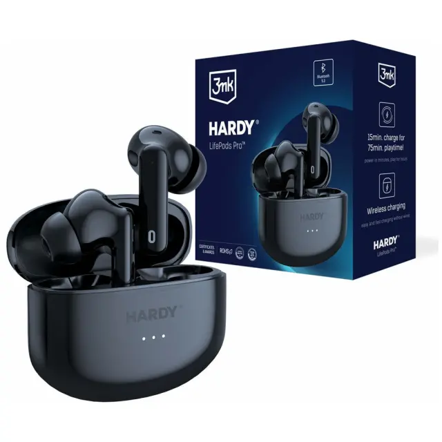3mk® LifePods Pro Bluetooth Handsfree Ακουστικά με Θήκη Φόρτισης- Black