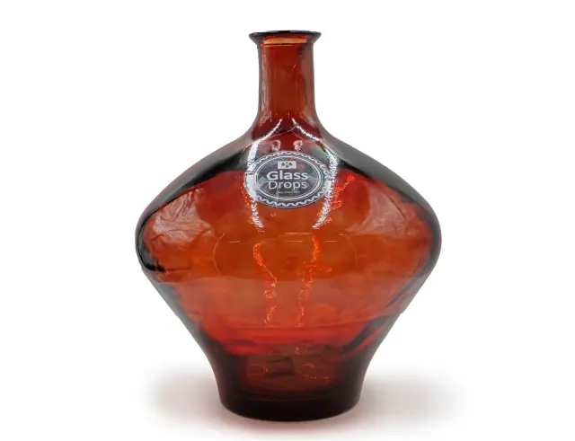 Διακοσμητικό Βάζο Glass Drops Cherry Cream Meguino (4638DB738) Από ανακυκλωμένο γυαλί, Χωρητικότητας 20.5L, Διαστάσεων Ø 37 x Υ 46cm, Terracota 4638DB738 3