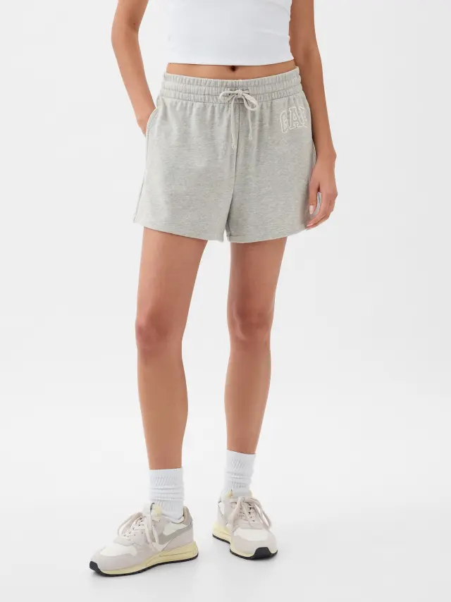 Γκρι Gap Logo Σορτς LIGHT HEATHER GREY B08 - XS