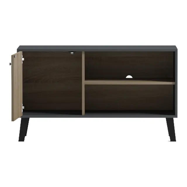 Έπιπλο τηλεόρασης Tuscany pakoworld sonoma-ανθρακί 100x40x51εκ 2