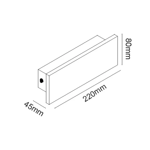 ΕΠΙΤΟΙΧΟ ΓΡΑΜΜΙΚΟ ΦΩΤΙΣΤΙΚΟ LED SMD 8W 480LM 230V AC 3000K RA80 IP65 30.000HRS ΜΑΥΡΟ ΤΣΙΜΕΝΤΟ / MK063220B 3