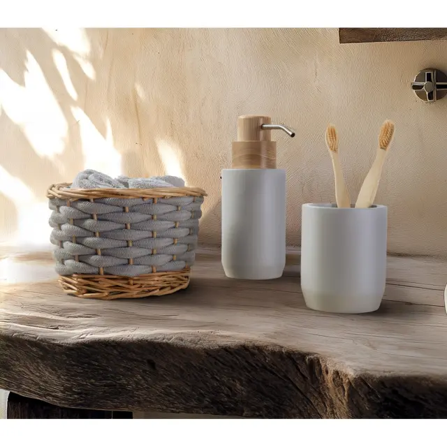 NEF-NEF ΚΑΛΑΘΑΚΙ BORRA ΜΕ ΛΑΒΕΤΕΣ ΣΕΤ 5ΤΜΧ NEF-NEF HOMEWARE, 100% ΒΑΜΒΑΚΙ - LILAC (037177) 3