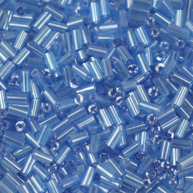 Χάντρα Glass Bugles Pearl Luster Deep Sky Blue 5mm - 25gr