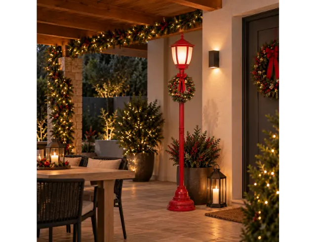 Διακοσμητικό Φανάρι Fééric Lights & Christmas με 74 φωτάκια LED και ύψος 184cm - Θερμό Λευκό 190923