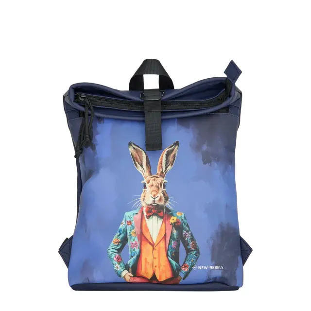 New Rebels Mart Art Roll-Top Backpack (S): Rabbitsuit