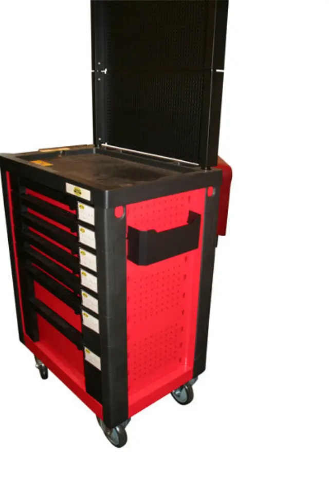 Bottle holder for tool trolley