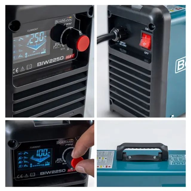 Bormann Pro BIW2250 - Ηλεκτροκόλληση Inverter Απόδοση 250Α/60%, Ψηφ.Οθόνης, Μεγ.Ηλεκτρόδιο 5mm (061984) 2